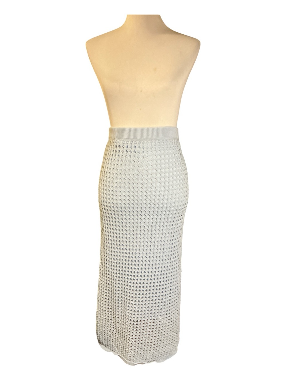 Steve Madden Cream Crochet Maxi Skirt